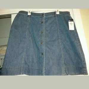 RALPH LAUREN 16W Denim Jean Mini Skirt